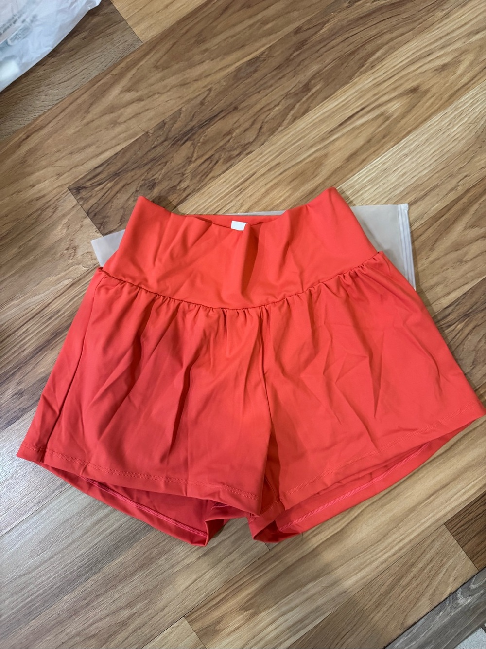 HALARA Orange-Pink High-Waist Double lined Shorts
